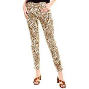 J.McLaughlin Lexi Stretch Denim Slim Leg Jeans Brown Leaf Size 2